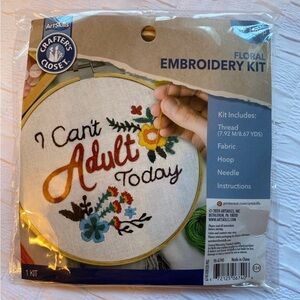 ArtSkills Crafters Closet Floral Embroidery Kit - Multicolor